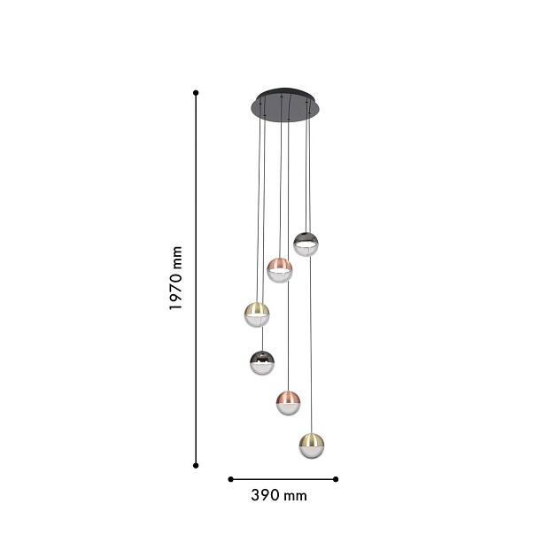 Подвесная светодиодная люстра Favourite Luna 4371-6P Фото № 2