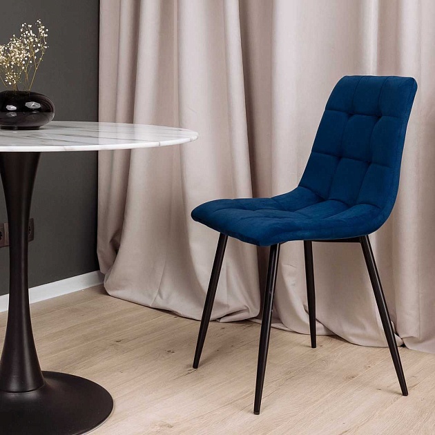 Кухонный стул AksHome Dallas синий, велюр 68749 изображение 4 Кухонный стул AksHome Dallas синий, велюр 68749 Фото № 4