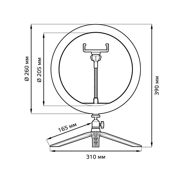 Кольцевой светодиодный светильник Gauss Ring Light RL002 Фото № 7