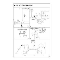 Потолочная люстра Gimento SLE183402-04 1