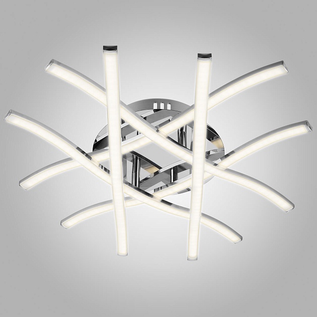 Потолочный светодиодный светильник Eurosvet Pascal 90043/6 хром изображение Потолочный светодиодный светильник Eurosvet Pascal 90043/6 хром Фото №