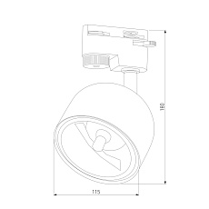 Трековый светильник TK Lighting 4494 Tracer Black 1