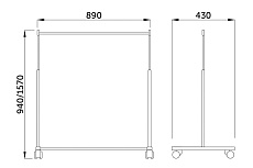 Гардеробная вешалка AksHome Vesta на колесах, черный, металл 62181 1