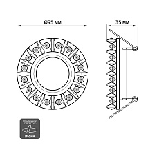 Встраиваемый светильник Gauss Backlight с подсветкой BL034 2