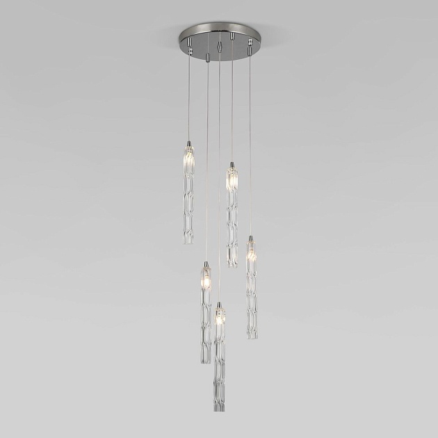 Подвесная люстра Eurosvet Lynn 50381/5 хром Фото № 