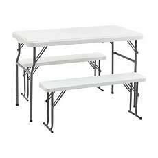 Комплект складной мебели Stool Group белый УТ000036671