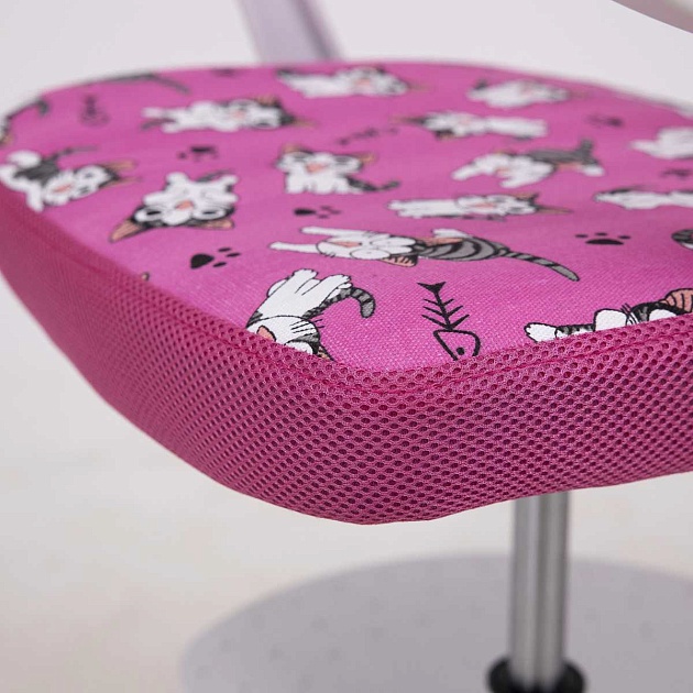 Детское кресло AksHome Catty фуксия с котятами, ткань 84764 Фото № 5