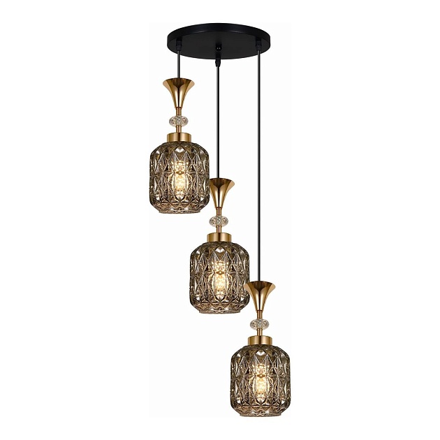 Подвесная люстра Reluce 02003-0.9-03 Smoke Фото № 