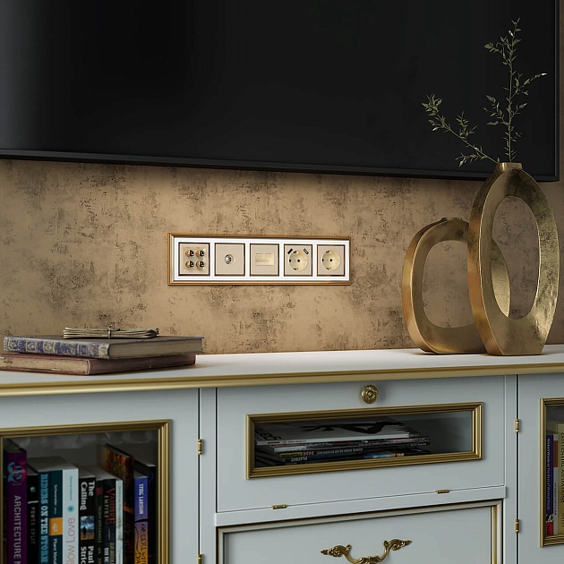 Накладка для розетки USB Werkel шампань W1179511 4690389157462 Фото № 4