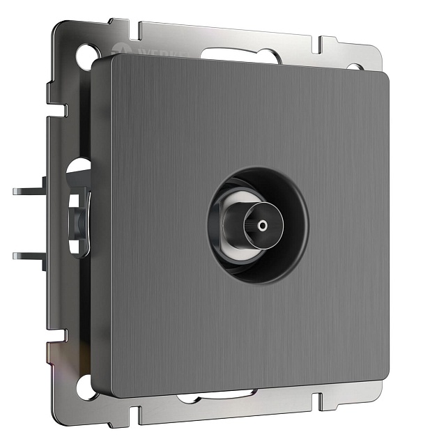 ТВ-розетка оконечная Werkel графит рифленый W1183004 4690389158681 Фото № 