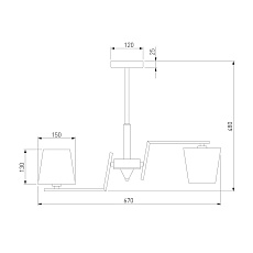 Потолочная люстра Eurosvet Ozark 60149/6 латунь 1
