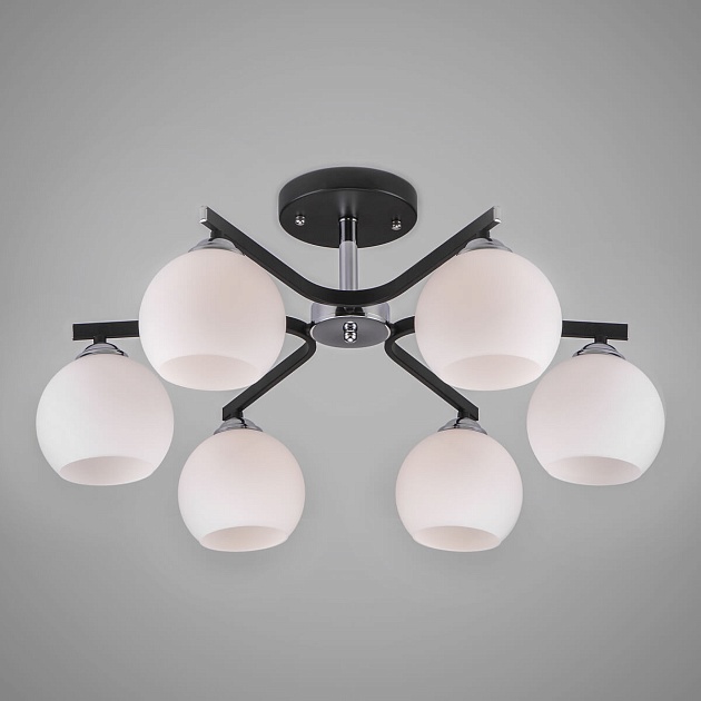 Потолочная люстра Eurosvet 30145/6 хром/венге Фото № 