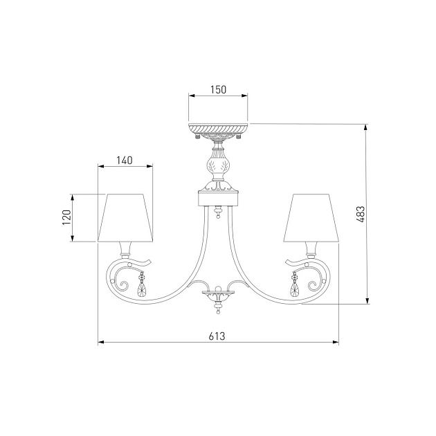 Подвесная люстра Eurosvet 60069/5 серебро изображение 2 Подвесная люстра Eurosvet 60069/5 серебро Фото № 2