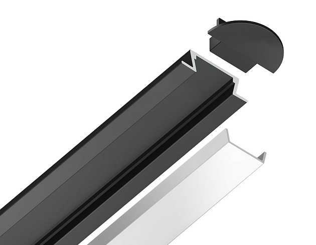 Встраиваемый профиль с рассеивателем Ambrella Illumination GP1001BK Фото № 5