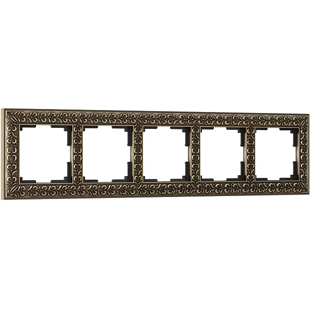Рамка Werkel Antik на 5 постов бронза WL07-Frame-05 4690389063657 Фото № 