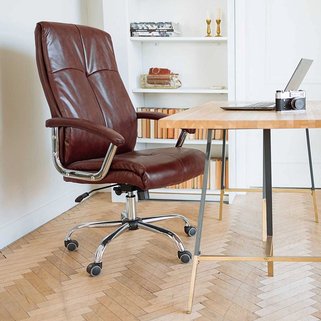 Кресло руководителя AksHome Marsel коричневый бриллиант, экокожа 79704 Фото № 8