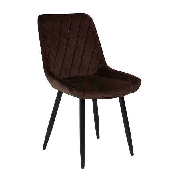 Кухонный стул AksHome Nika коричневый, велюр 72323 Фото № 