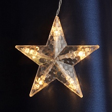 Светодиодная гирлянда Feron Бахрома Звезды 230V 2700K теплый белый статичная CL29 48613 1