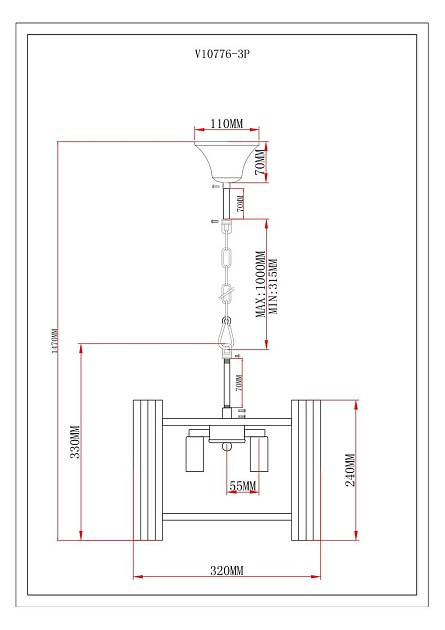 Подвесная люстра Moderli Monte V10776-3P Фото № 2