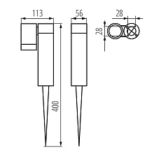 Грунтовый светильник Kanlux USTI SP 1X7 GR 36561 2