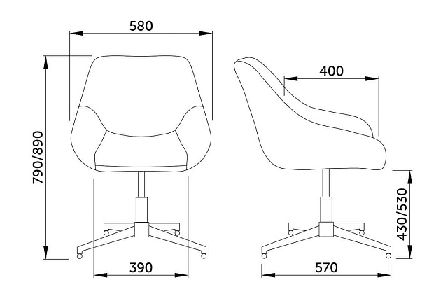 Поворотное кресло AksHome Bali темно-серый, велюр 62697 Фото № 2