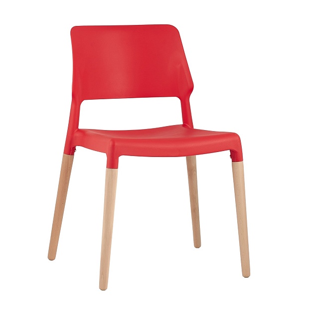 Кухонный стул Stool Group BISTRO красный с деревян. Ножками 8086 RED изображение 1 Кухонный стул Stool Group BISTRO красный с деревян. Ножками 8086 RED Фото № 1