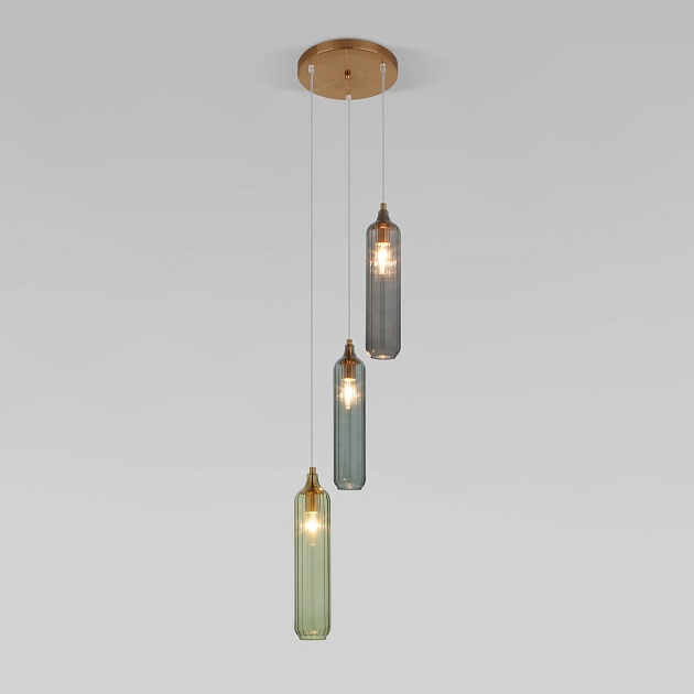 Подвесная люстра Eurosvet Siesta 50252/3 латунь изображение Подвесная люстра Eurosvet Siesta 50252/3 латунь Фото №