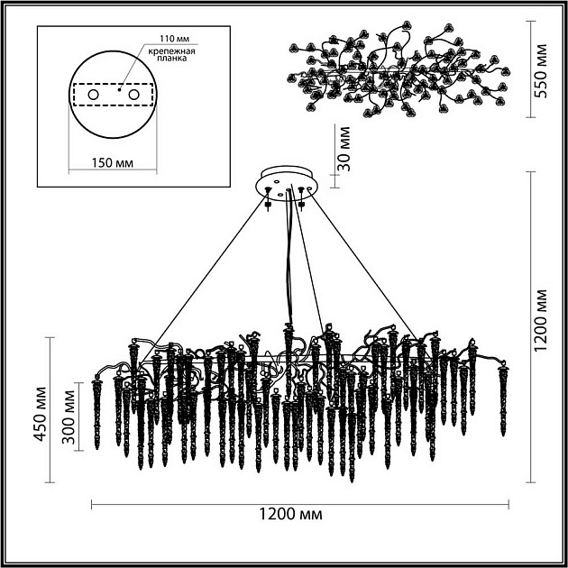 Подвесная люстра Odeon Light Banche 5005/12 Фото № 6