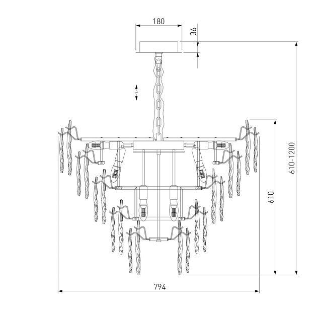 Подвесная люстра Bogates Leaf 369 изображение 2 Подвесная люстра Bogates Leaf 369 Фото № 2