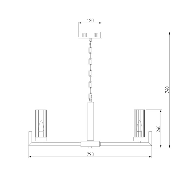 Подвесная люстра Eurosvet Arganie 60133/8 серебро Фото № 2