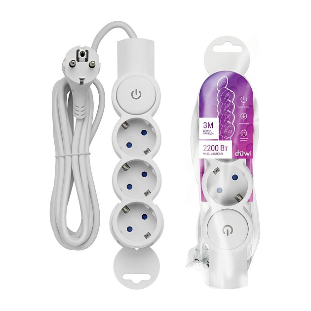 Удлинитель Duwi 3гн 3м с/з 32008 3 Фото № 2