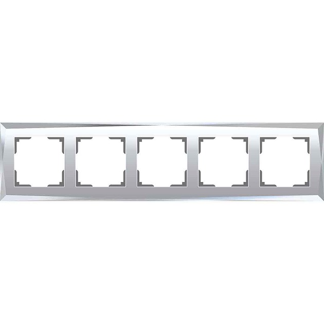 Рамка на 5 постов зеркальная Werkel W0051220 4690389158896 изображение Рамка на 5 постов зеркальная Werkel W0051220 4690389158896 Фото №