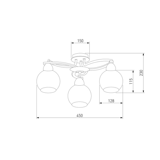 Потолочная люстра Eurosvet Larion 9654/3 хром/венге изображение 2 Потолочная люстра Eurosvet Larion 9654/3 хром/венге Фото № 2