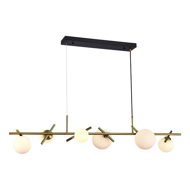 Подвесная люстра iLamp Golden 2134-6L BR+MBK Фото № 