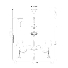 Подвесная люстра Lucia Tucci Pelle Bianca 119.8 3