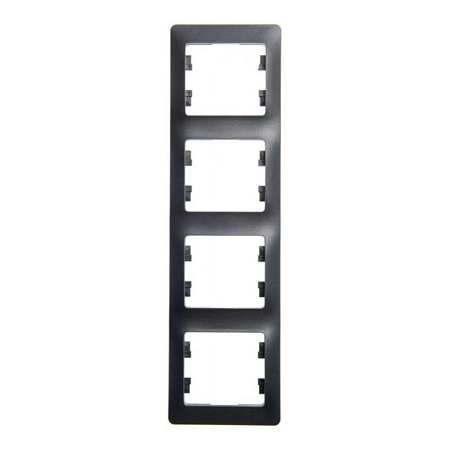 Рамка 4-постовая Schneider Electric Glossa антрацит GSL000708 Фото № 