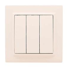 Выключатель 3-кл. СП 10А бежевый Минск EKF ERV10-024-20