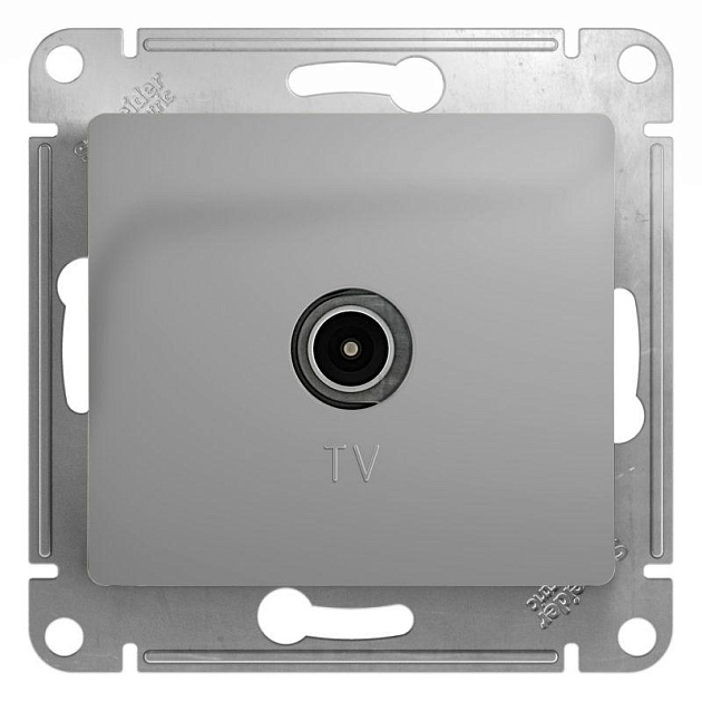ТВ-розетка Schneider Electric Glossa алюминий GSL000393 Фото № 