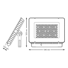 Прожектор светодиодный Gauss Qplus 400W 6500К 690511400L 3