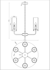 Подвесная люстра Moderli Metric V10020-6P 1