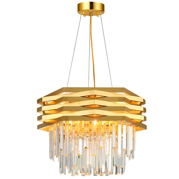 Подвесная люстра Natali Kovaltseva Spear 76013/10C Gold изображение Подвесная люстра Natali Kovaltseva Spear 76013/10C Gold Фото №