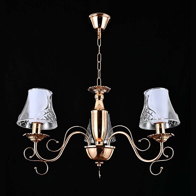 Подвесная люстра ЭкономСвет 13154/3FGD WCL изображение Подвесная люстра ЭкономСвет 13154/3FGD WCL Фото №