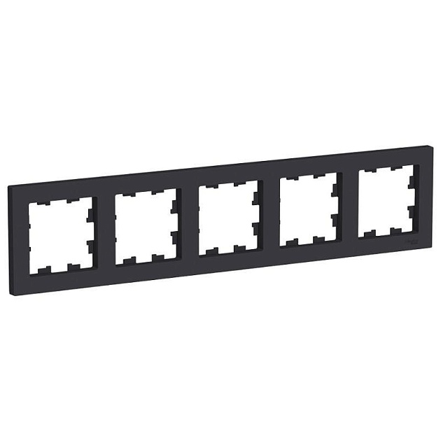 Рамка 5-постовая Schneider Electric AtlasDesign карбон ATN001005 Фото № 