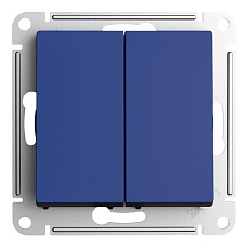 Выключатель двухклавишный Schneider Electric AtlasDesign 10A 250V аквамарин ATN001151 1