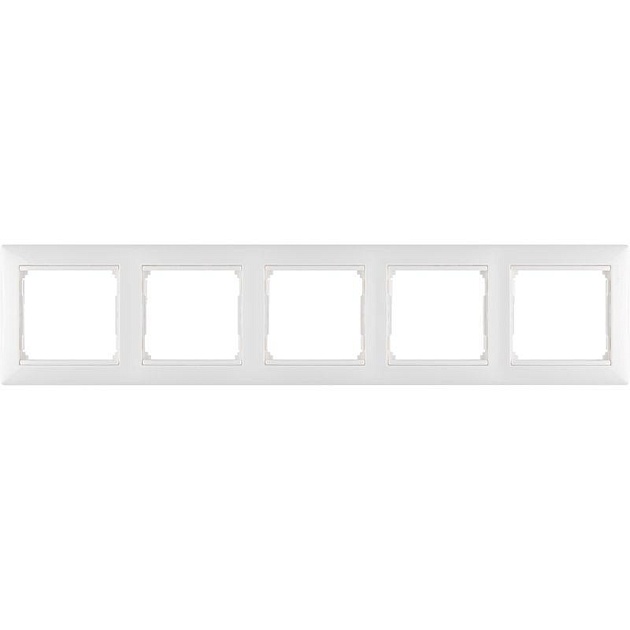 Рамка 5-постовая Legrand Valena белая 774455 Фото № 