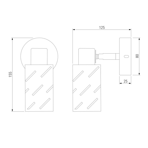 Спот Eurosvet Fente 20090/1 черный/хром Фото № 2