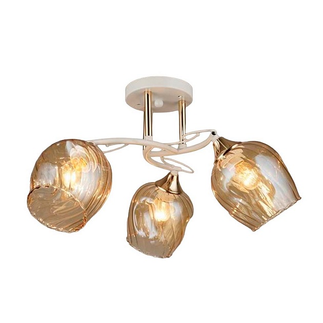 Потолочная люстра ЭкономСвет 12242/3WT+FGD AMB Фото № 