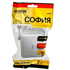 Переключатель одноклавишный Stekker белый MSW10-12-01 49386 1