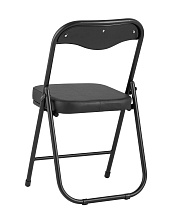 Складной стул Stool Group ДЖОН каркас черный обивка кожзам черный RS04K-BL/BLPVC 3