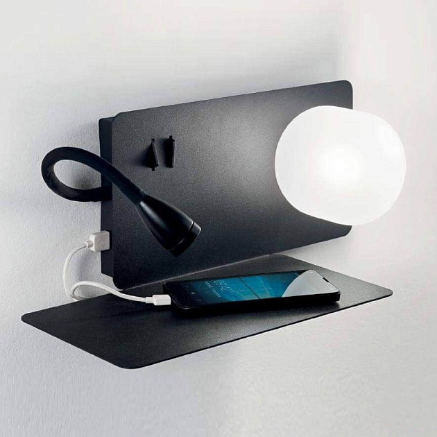 Бра Ideal Lux Book-1 Ap Nero 174808 Фото № 